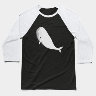 A white whale with geometric striped pattern Baseball T-Shirt